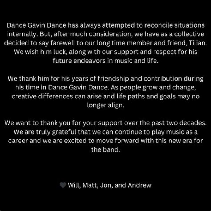 Dance Gavin Dance Lead Singer Tilian Pearson Back With The Band After Sexual Misconduct Allegations