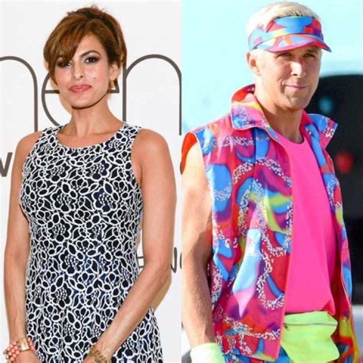Eva Mendes Rocks T-Shirt With Ryan Gosling As Ken From ‘Barbie’ Movie On It: Photo