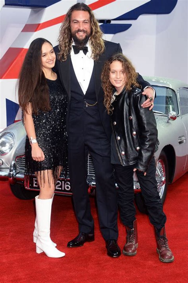Jason Momoa’s Daughter Smiles Wide While His Son Rocks Look-A-Like Long Hair At Bond Premiere — Photos