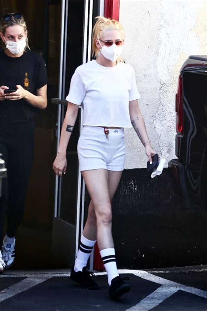 Kristen Stewart Rocks White Shorts & Cropped Shirt While Out With GF Dylan Meyer — Photos