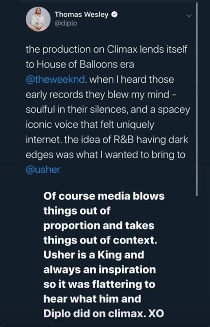 The Weeknd Fires Back After He’s Accused Of Throwing Shade At Usher: He’s An ‘Inspiration’