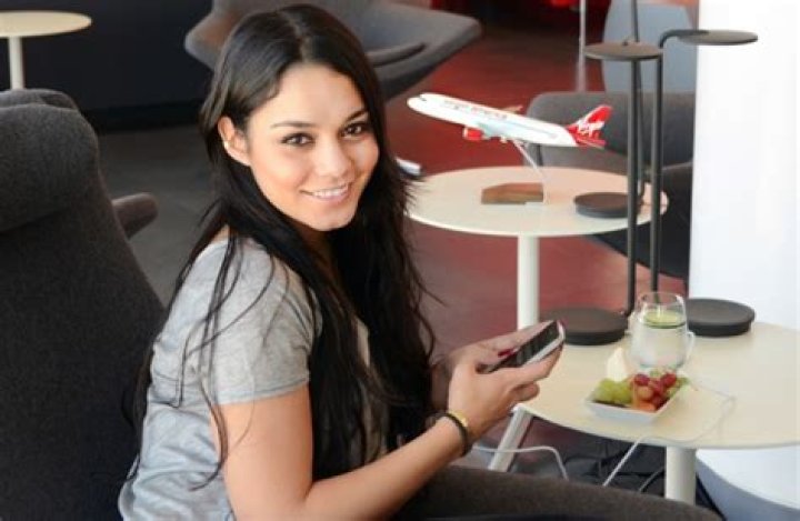 Vanessa Hudgens Enjoys The New Virgin America Loft At LAX